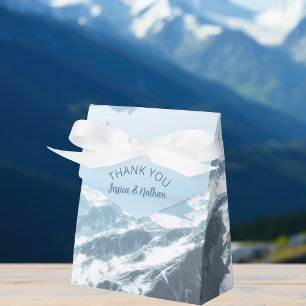 Winter Wedding Snow Mountains Photography Favour Box