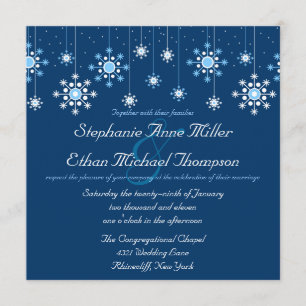 Winter Wedding Snowflakes Invitation