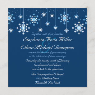 Winter Wedding Snowflakes Invitation