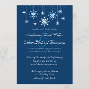 Winter Wedding Snowflakes Invitation