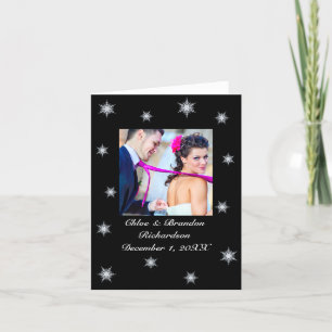 Winter Wedding Snowy Thank You Card