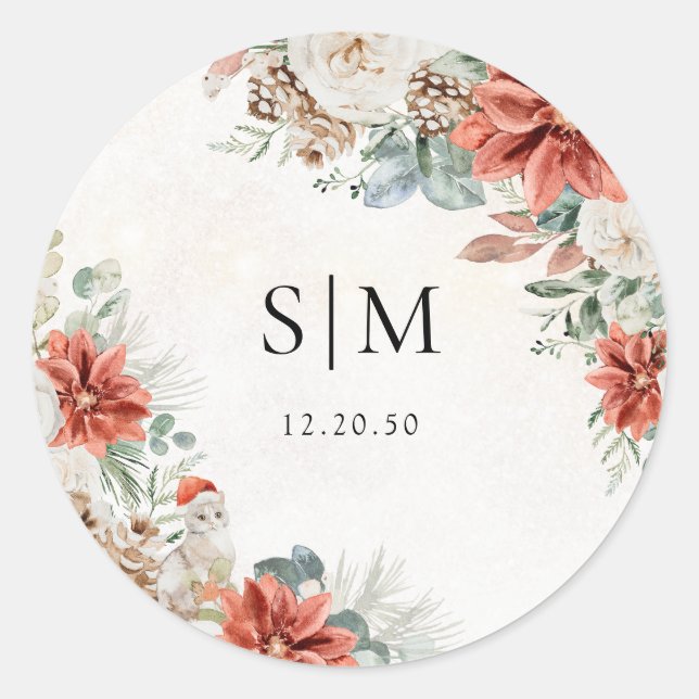 Winter Wedding Sticker (Front)