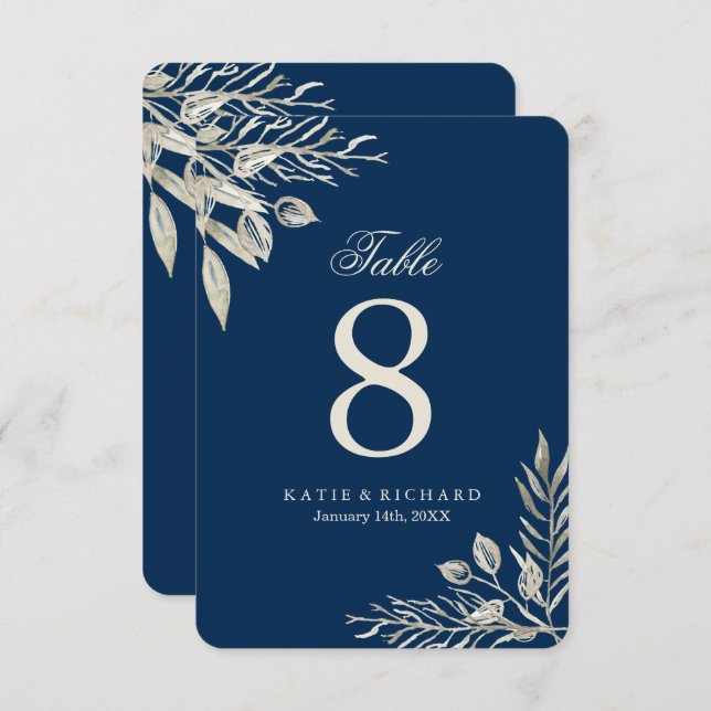 Winter Wedding Table Numbers (Front/Back)