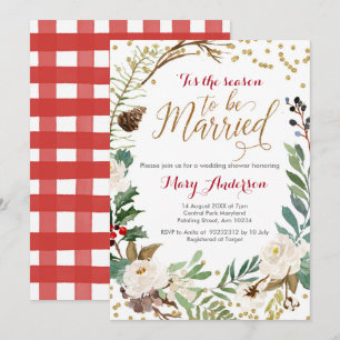 Winter Wedding, Tis the season to be married Invitation