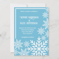 Winter wedding white snowflakes on turquoise ice