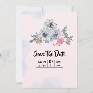 Winter Weddinr Invitation Card Colour Vector Desig