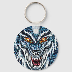 Winter Werewolf Fantasy Dark horror art  Key Ring