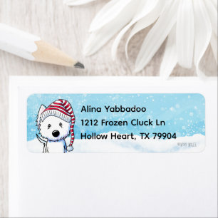 Winter Westie Christmas Address Labels