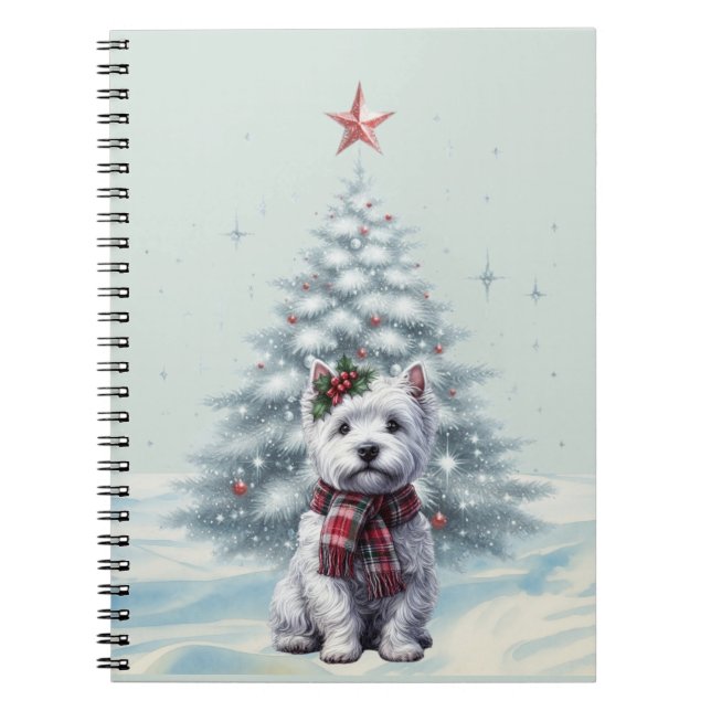 Winter Westie Christmas Notebook (Front)