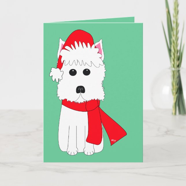 Winter Westie Holiday Card (Front)