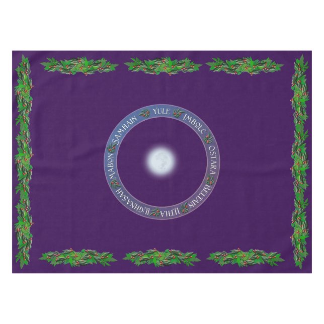 Winter Wheel of the Year Tablecloth (Front (Horizontal))