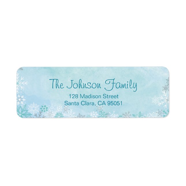 Winter Whimsy Holiday Return Address Labels (Front)