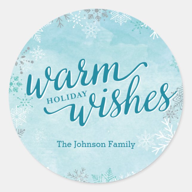 Winter Whimsy Holiday Sticker or Envelope Seals (Front)
