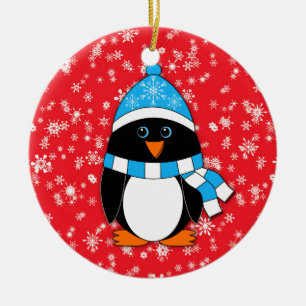 Winter Whimsy Penguin Ceramic Tree Decoration