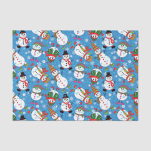 Winter Whimsy Snowman Pattern Tissue Paper