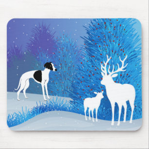 Winter Whippet Mouse Mat