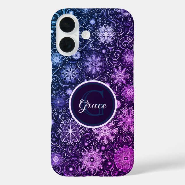 Winter Whirl: Enchanting Snowflakes in Motion Case-Mate iPhone Case (Back)