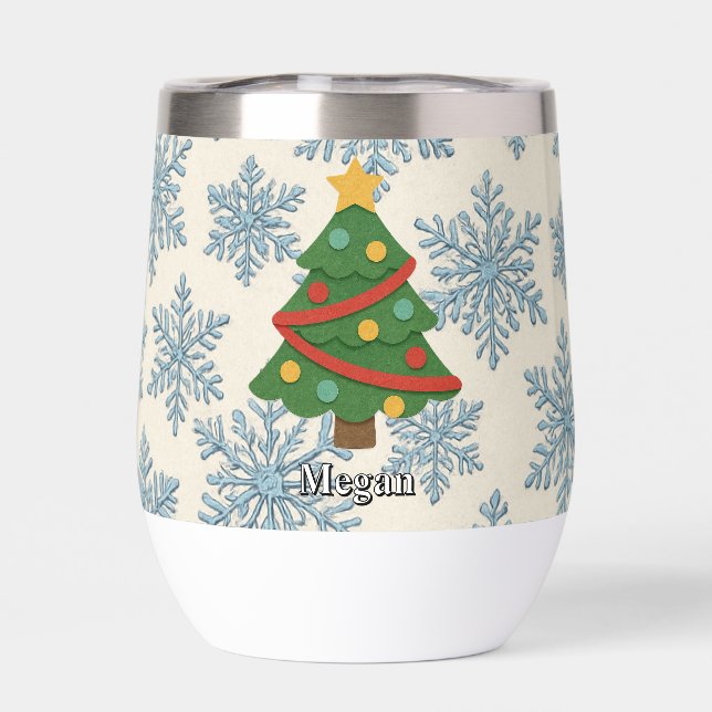 Winter Whisper Christmas Tree & Snowflake (Back)