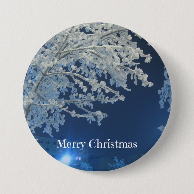 Winter White Christmas 7.5 Cm Round Badge (Front)