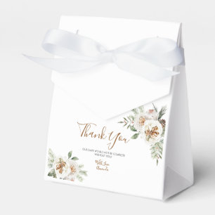 Winter White Floral Bridal Shower Favour Box