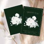 Winter White Floral Green Christmas Wedding Thank You Card<br><div class="desc">Winter White Floral and Green Christmas Wedding Thank You Card - A Festive Blend of Rustic Elegance and Magical Simplicity. Capture the enchantment of the season with our Winter White Floral Christmas Wedding thank you cards, a perfect choice for couples seeking a magical and elegant celebration. Delicate white flowers, nestled...</div>