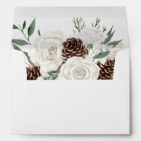 Winter White Floral & Pine 