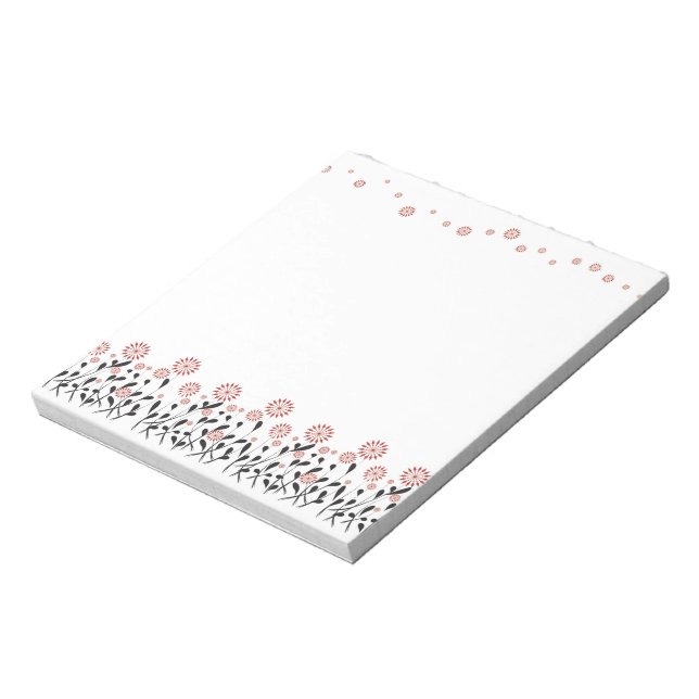 winter white maroon floral  notepad (Rotated)
