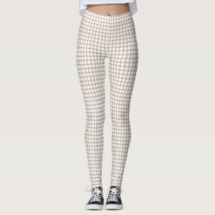 Winter White Plaid Leggings