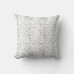 Winter White Print Pillow