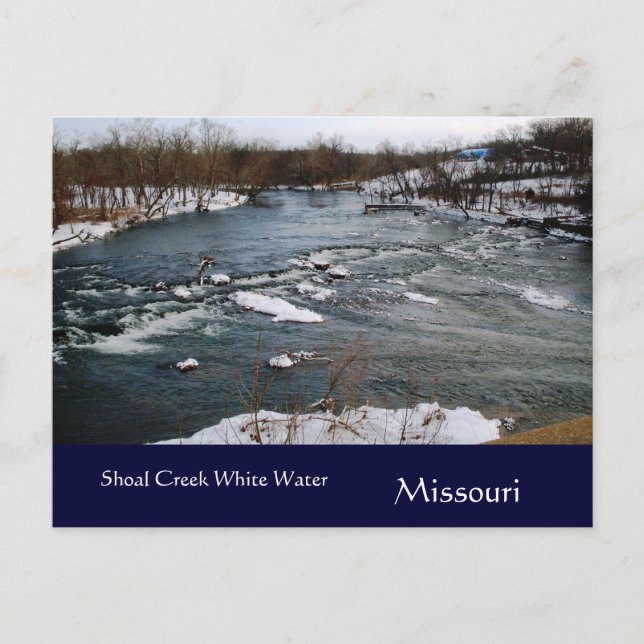 Winter White Water Missouri Postcard (Front)