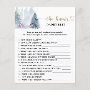Winter Who knows daddy best game