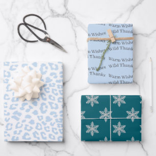 Winter Wild Glacier Leopard Wrapping Paper Sheet