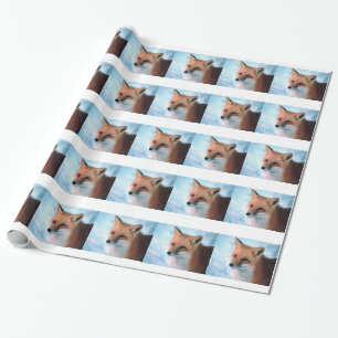 Winter Wildlife Red Fox Wrapping Paper
