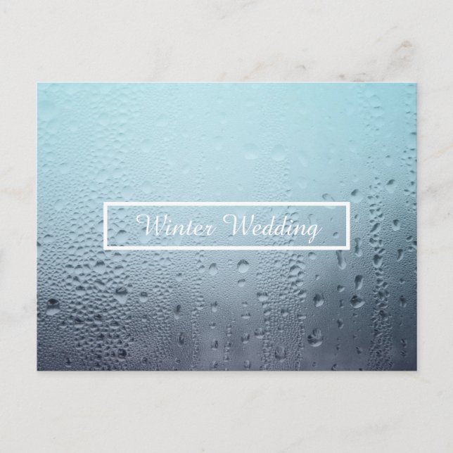 winter window wedding postcard (Front)