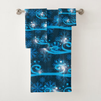 Winter Winds Midnight Blue Bath Towel Set