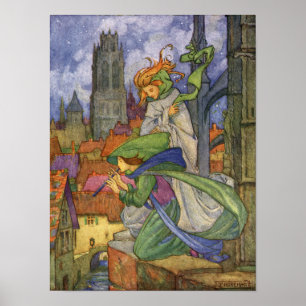 Winter & Windy Weather by Florence Harrison Poster