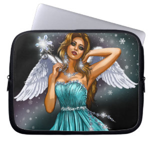 Winter Winged Fairy Laptop Sleeve