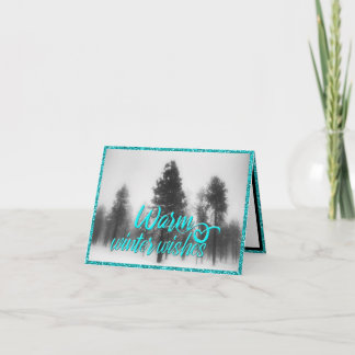 Winter Wishes Scene Half Fold Card