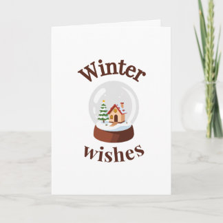 Winter Wishes Snow Globe Card