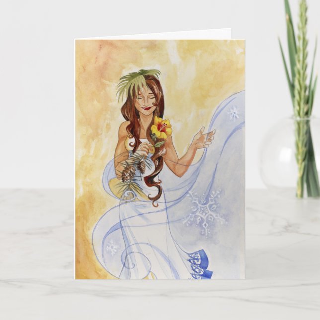Winter Wishes, Summer Land Holiday Card (Front)