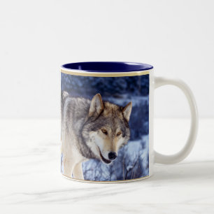 Winter Wolf 2 Two-Tone Coffee Mug