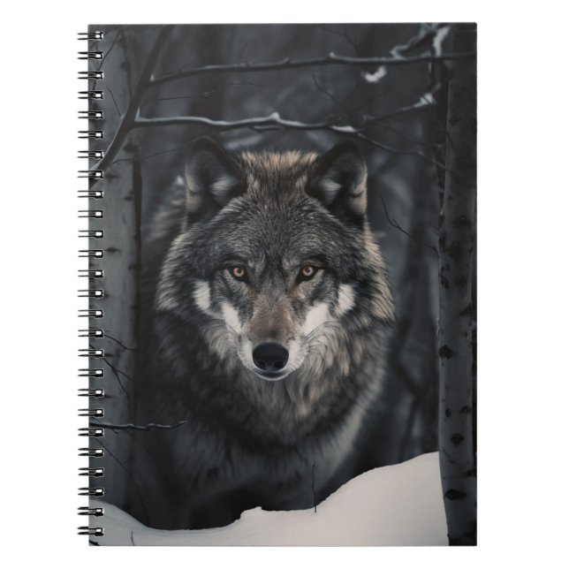 Winter Wolf Gaze Notebook (Front)