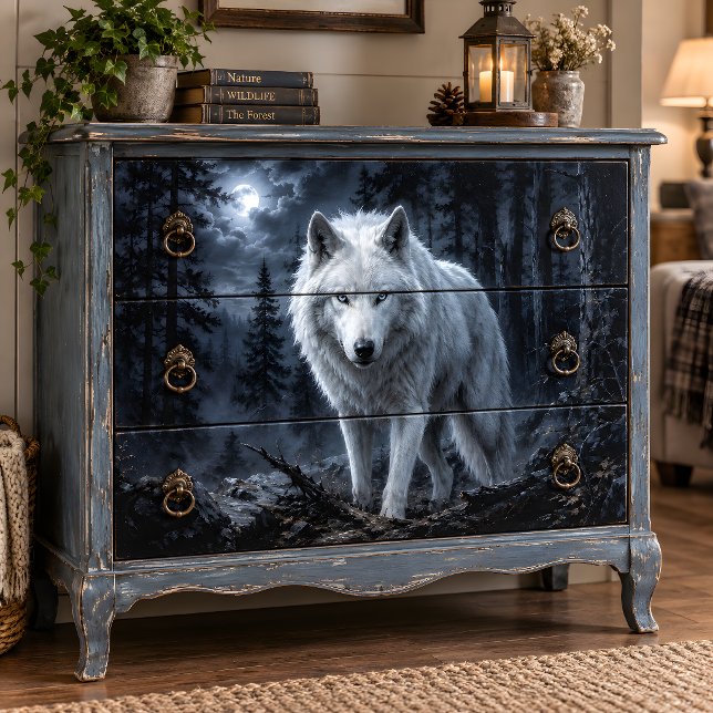 Winter Wolf in Snowy Forest Decoupage Paper | Rust (Winter Wolf in Snowy Forest Decoupage Paper | Rust)