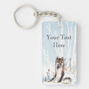 Winter Wolf Key Ring