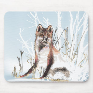 Winter Wolf Mouse Mat