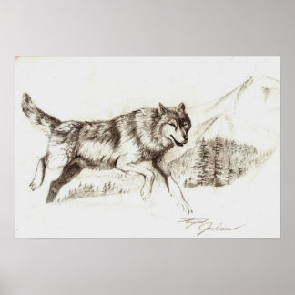 Winter Wolf Poster
