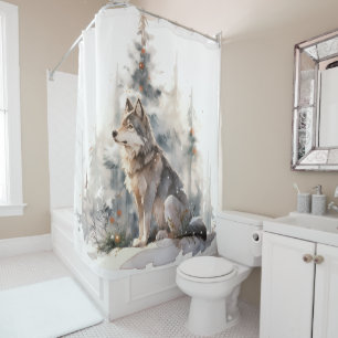 Winter Wolf Shower Curtain