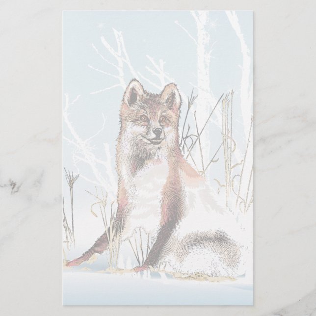 Winter Wolf Stationery (Front)