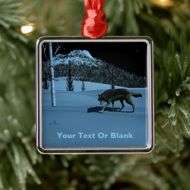 Winter Wolf - Tapetum Lucidum Metal Tree Decoration (Tree)
