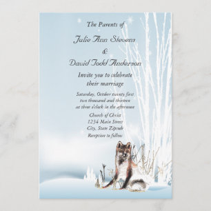 Winter Wolf Wedding Invitation